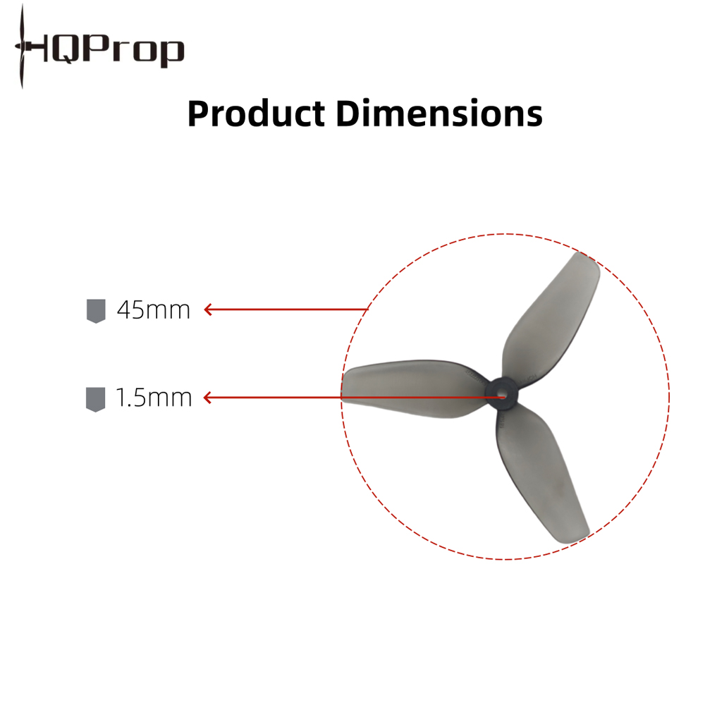 Fpv Drone Propeller - HQProp 45mm 1.8×1.2×3 Üç Kanatlı Pervane