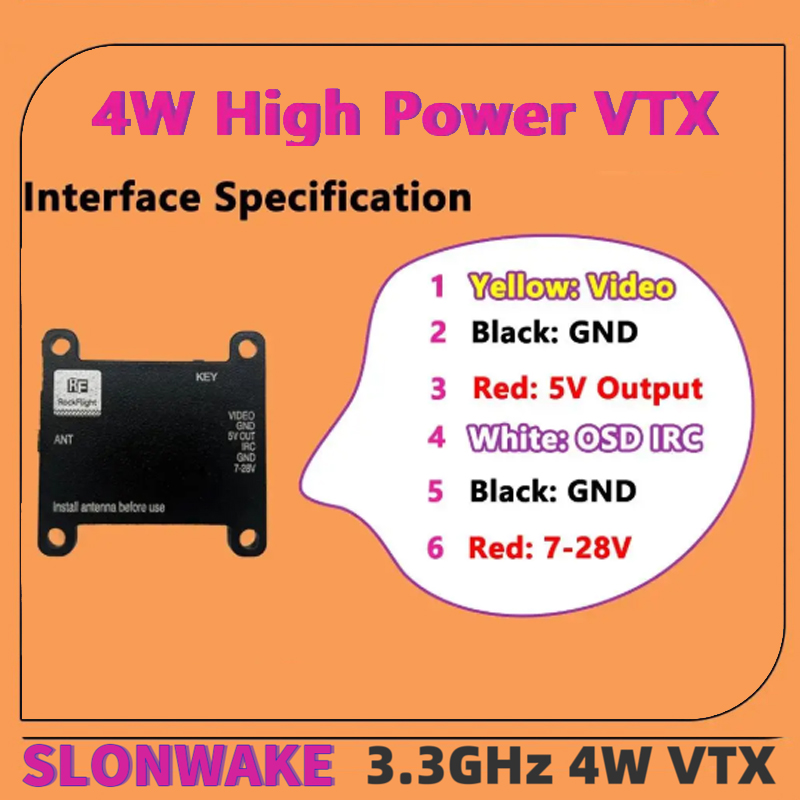 SLONWAKE FPV 3.3G 16CH 4000mW  - Fpv Drone Transmitter incelemesi ve fiyatı